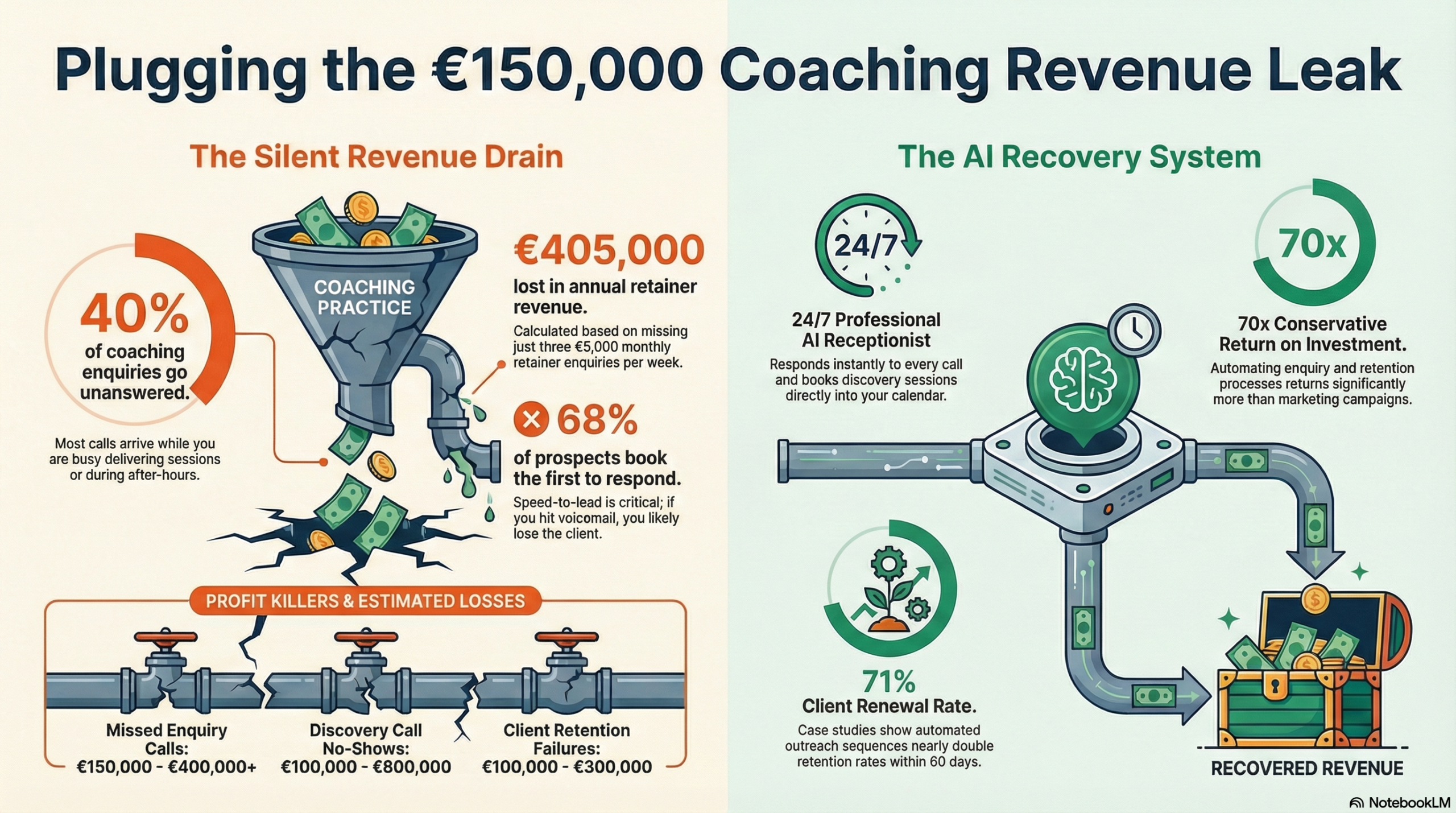 Coaching Revenue Leak Infographic